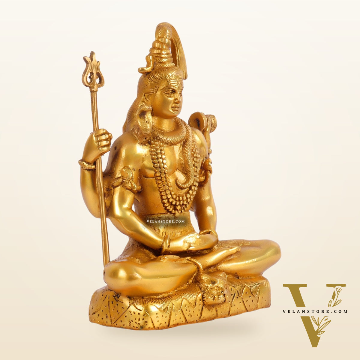 Lord Shiva brass idol in Meditation posture 8 "
