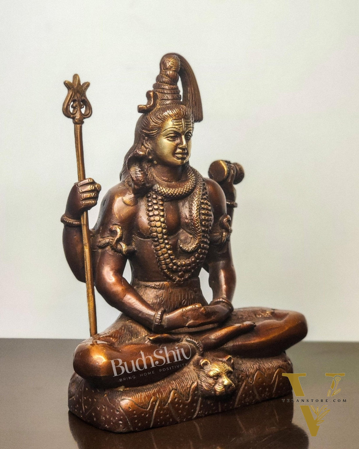 Lord Shiva brass idol in Meditation posture 8 "