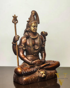 Lord Shiva brass idol in Meditation posture 8 "