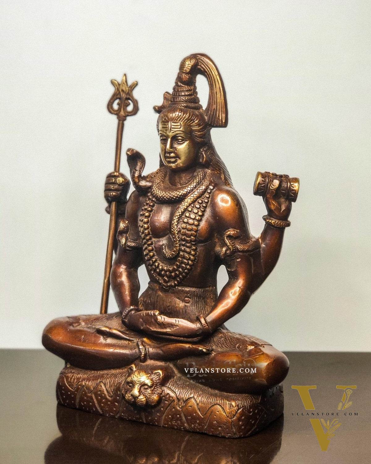 Lord Shiva brass idol in Meditation posture 8 "