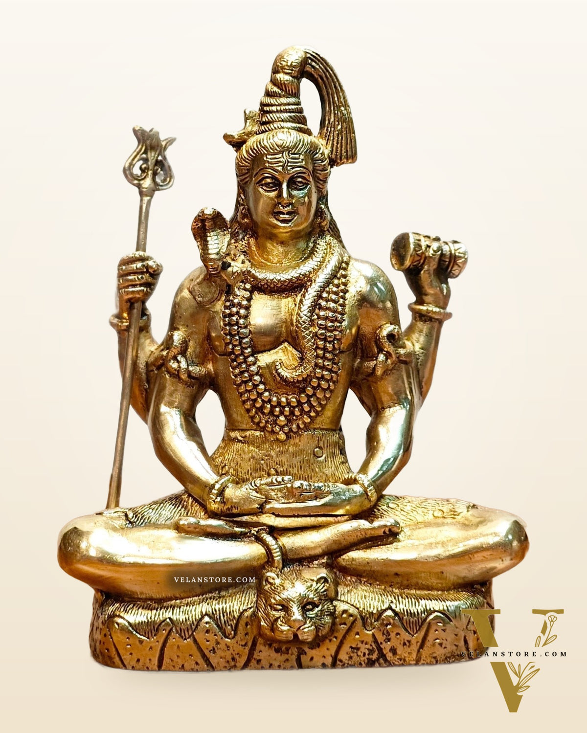 Lord Shiva brass idol in Meditation posture 8 "