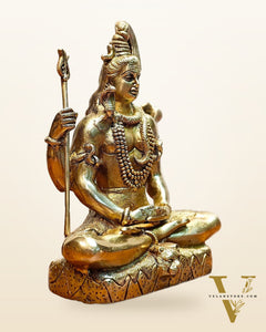 Lord Shiva brass idol in Meditation posture 8 "