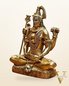 Lord Shiva brass idol in Meditation posture 8 "