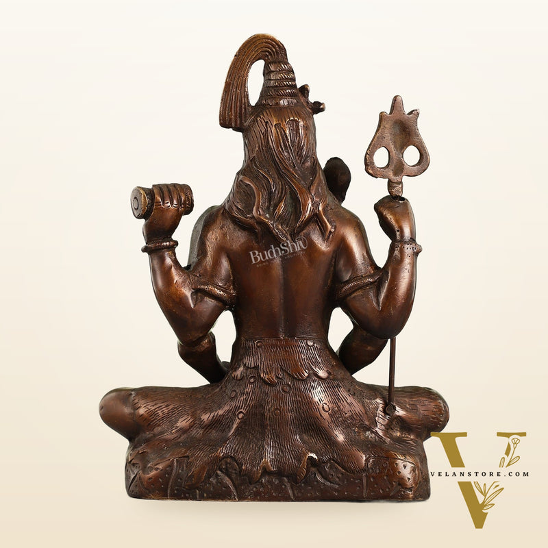 Lord Shiva brass idol in Meditation posture with 8.5 inch