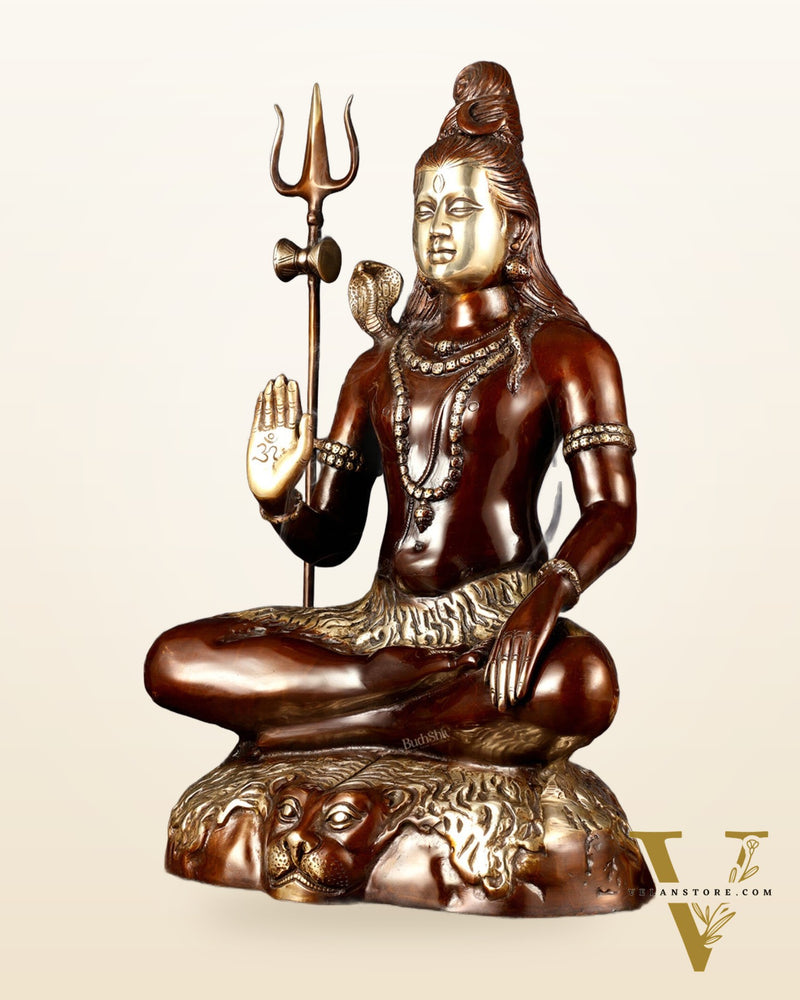 Lord Shiva Brass statue - 24 inch Chola Tone