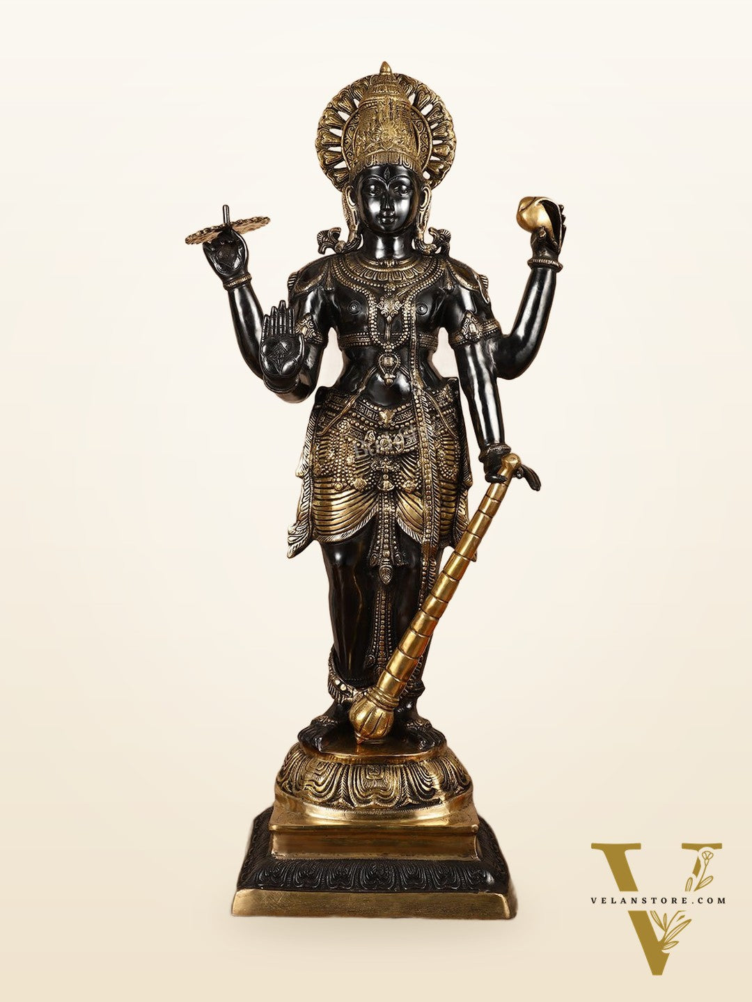 Lord Vishnu Brass Idol - 42 Inch Height