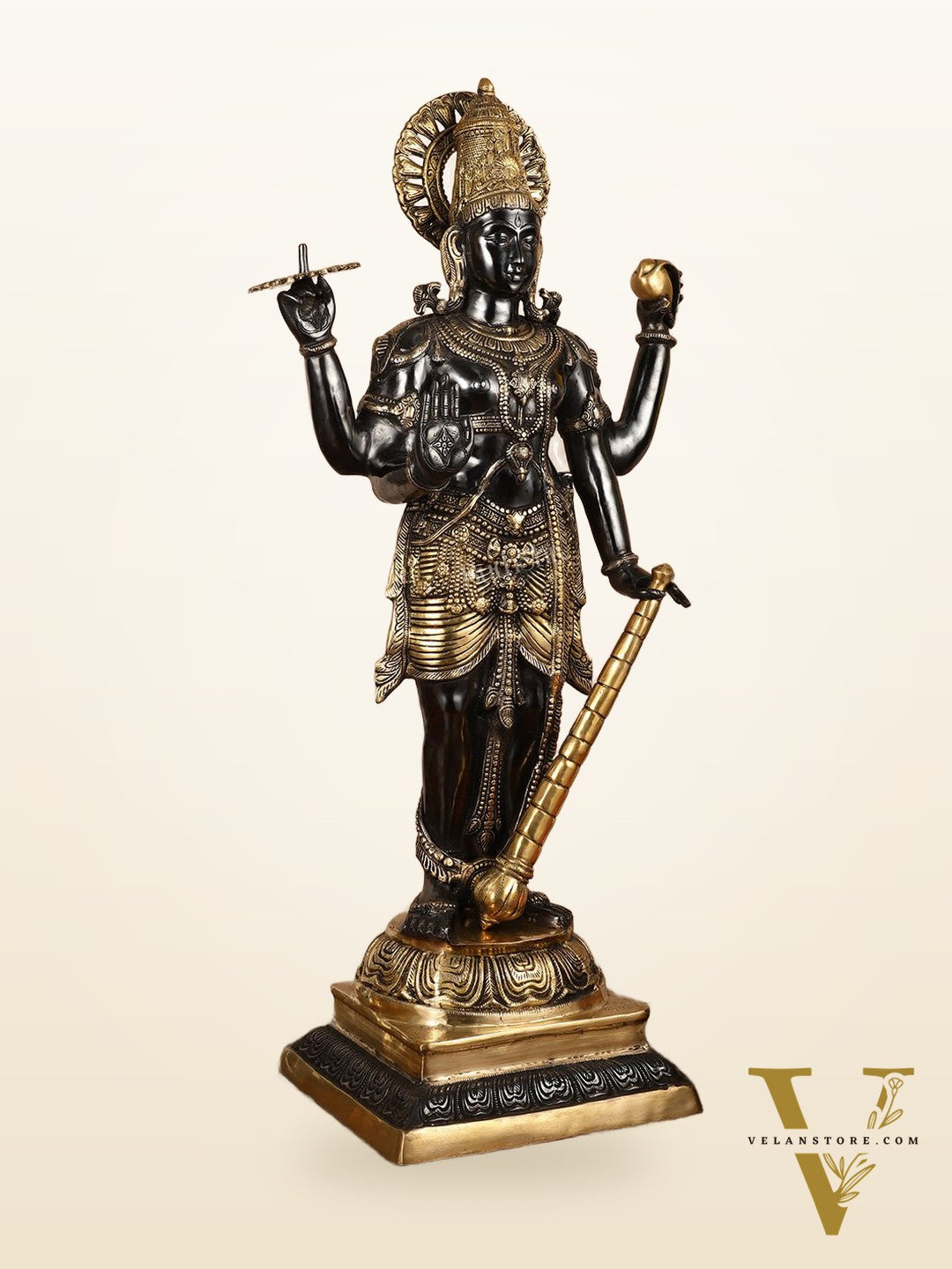 Lord Vishnu Brass Idol - 42 Inch Height