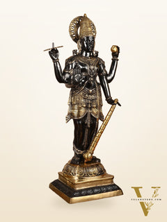 Lord Vishnu Brass Idol - 42 Inch Height