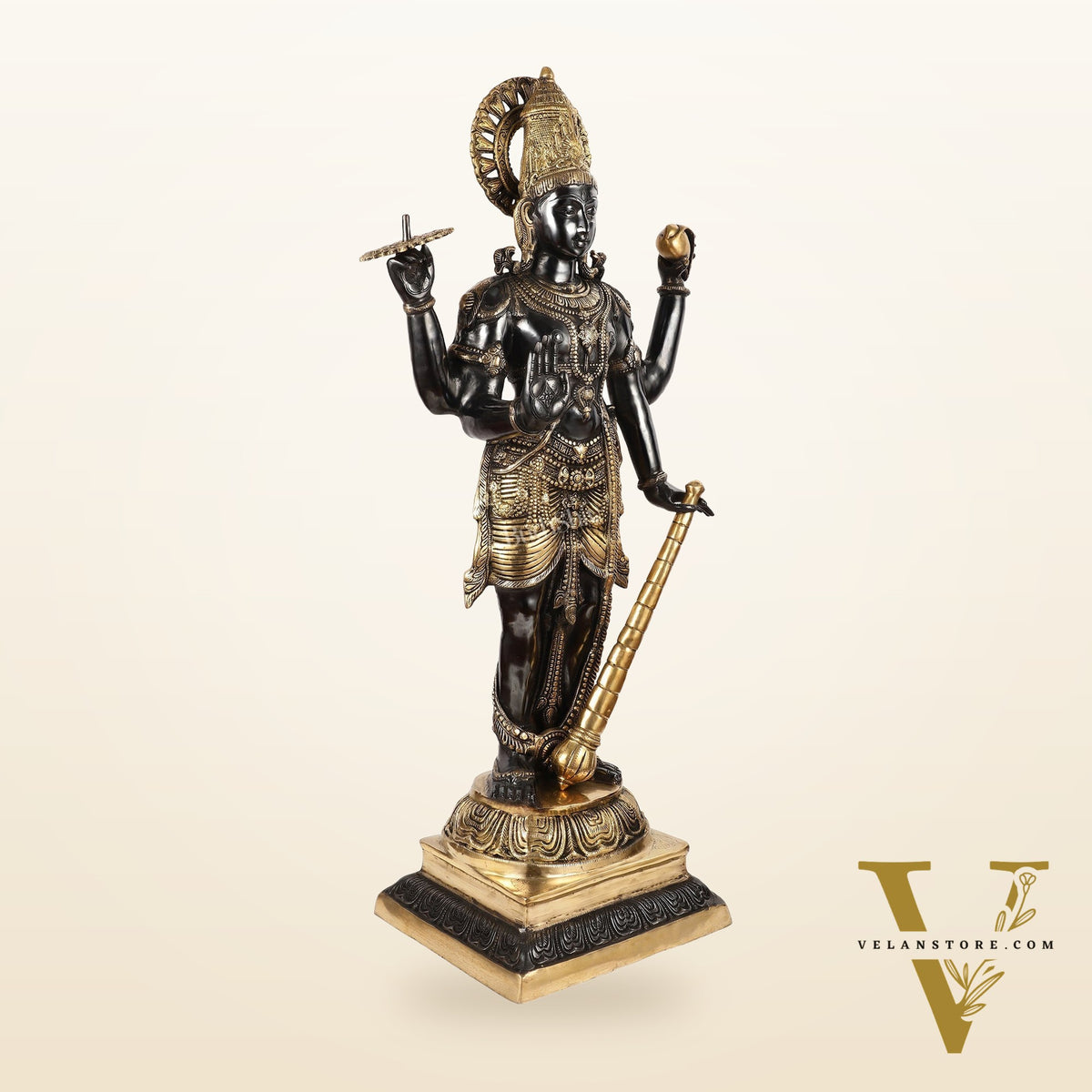 Lord Vishnu Brass Idol - 42 Inch Height