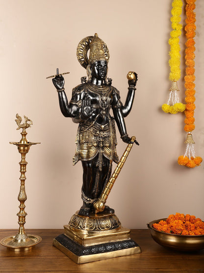Lord Vishnu Brass Idol - 42 Inch Height