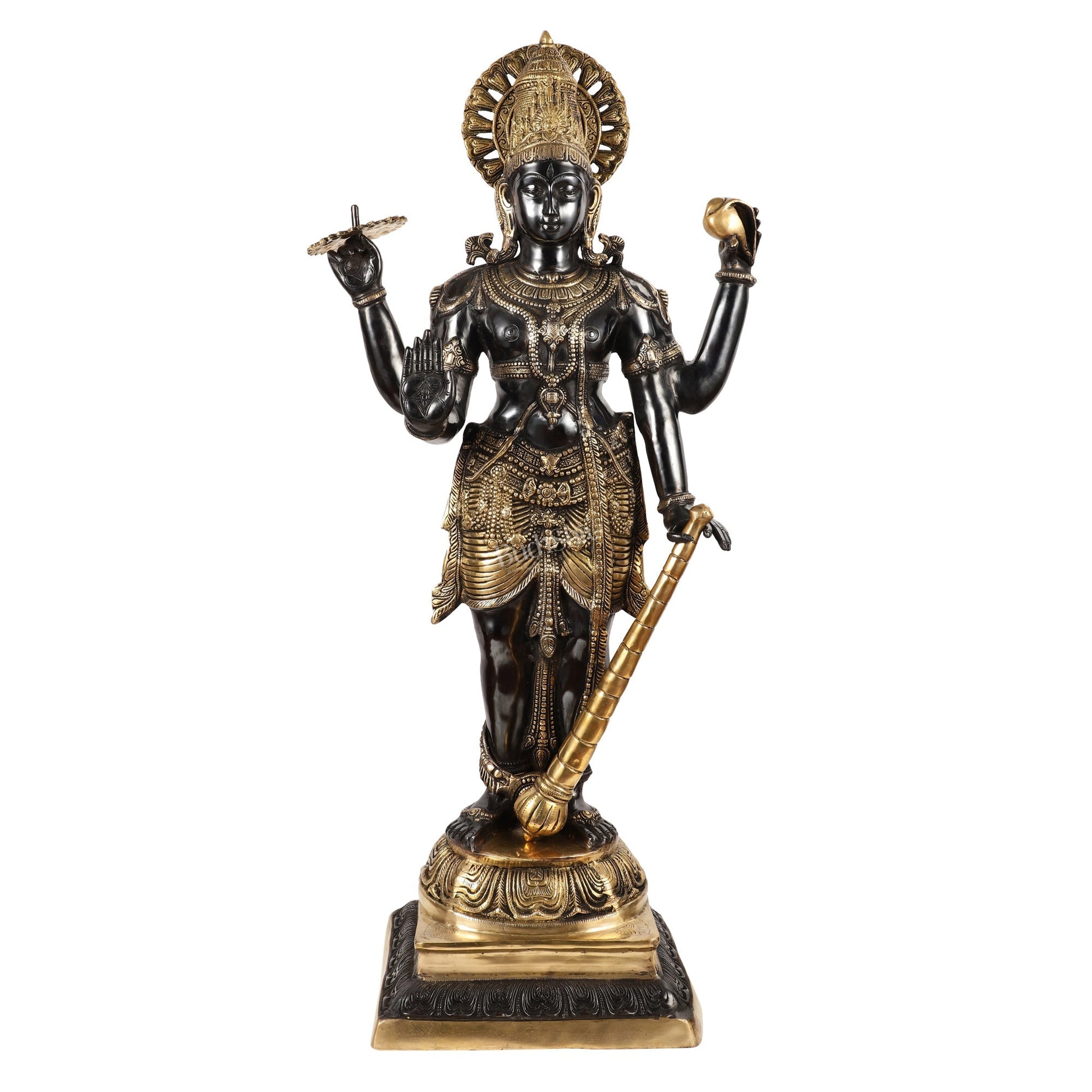 Lord Vishnu Brass Idol - 42 Inch Height