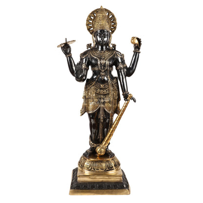 Lord Vishnu Brass Idol - 42 Inch Height