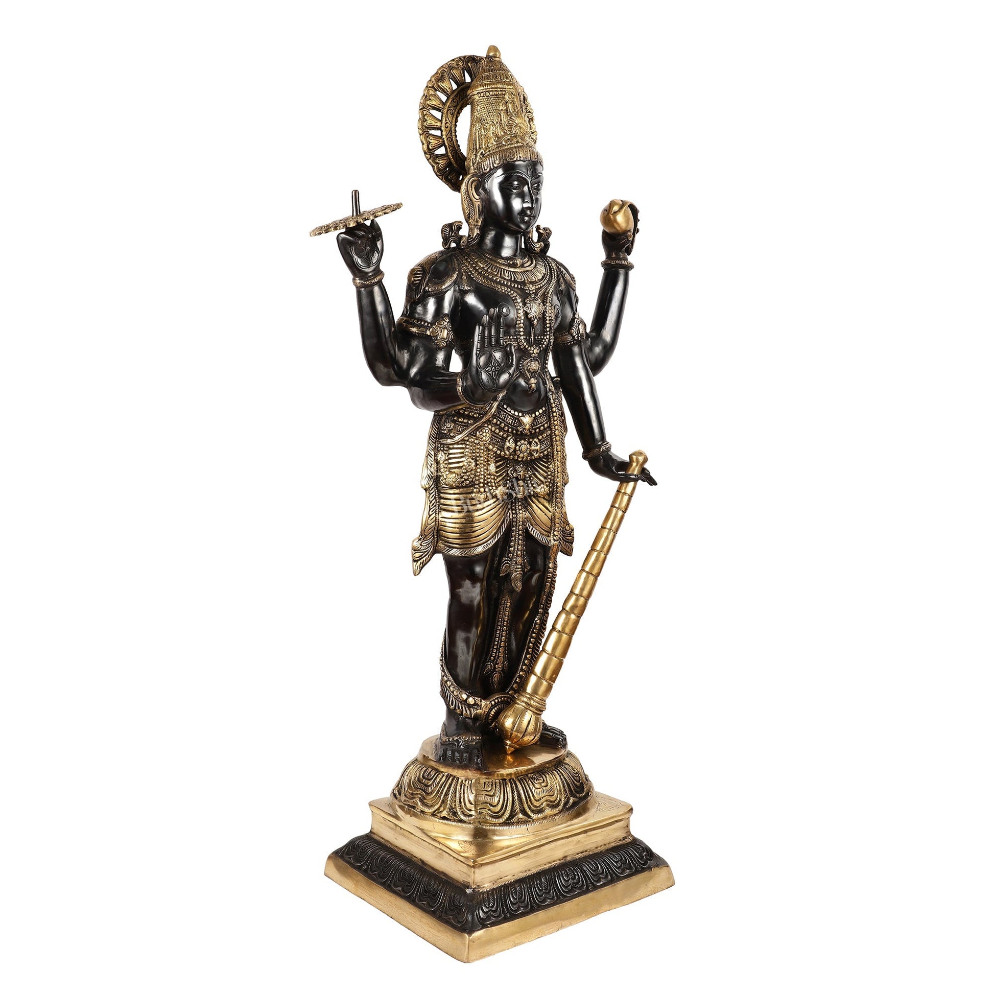 Lord Vishnu Brass Idol - 42 Inch Height