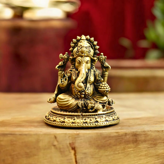 Brass Lord Ganesh idol