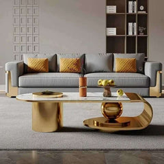 Luxe Gold Accent Center Table (Mild Steel)