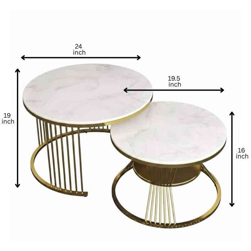 Marble Top Nesting Table set of 2