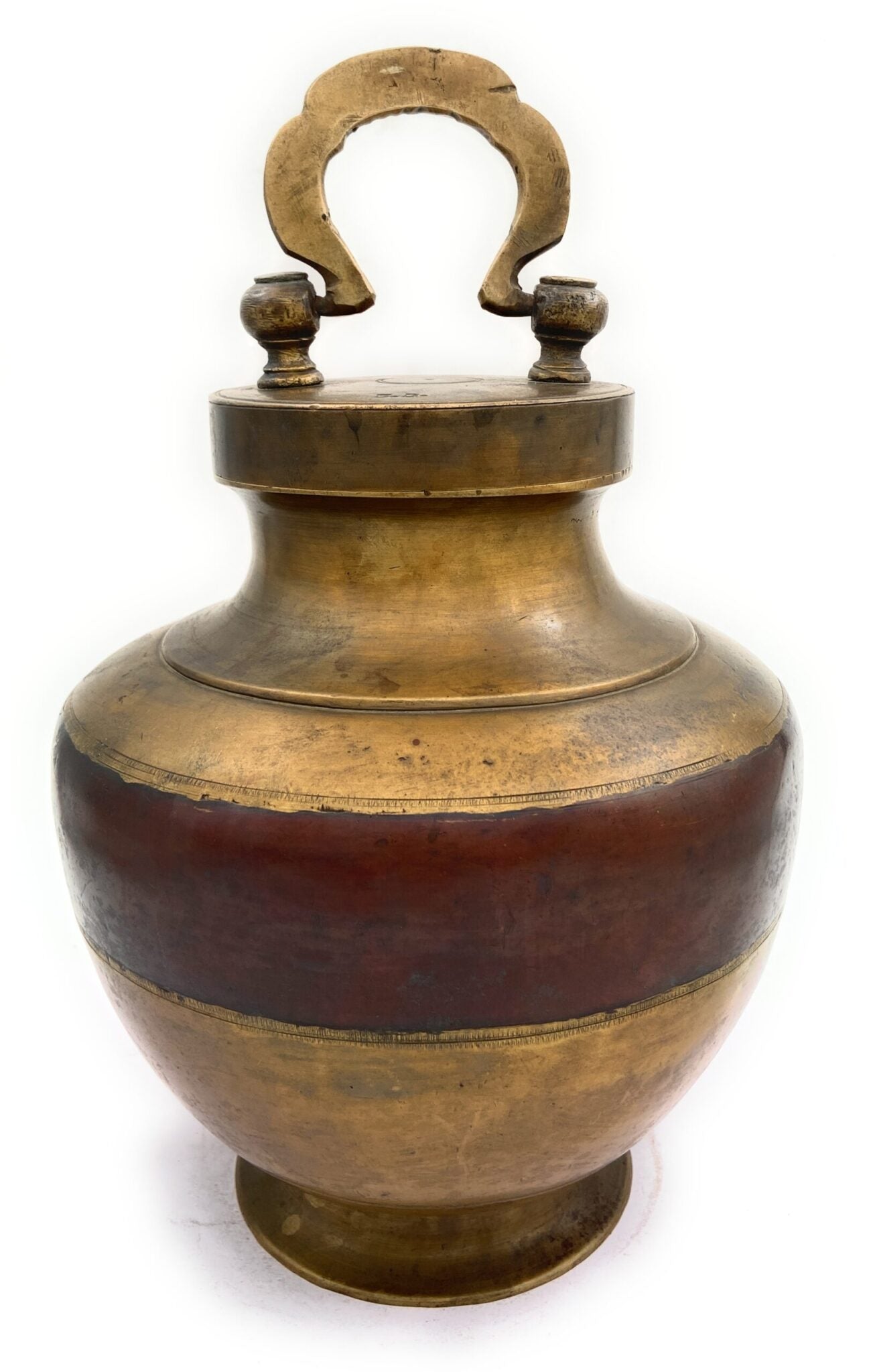 Bhunes Brass Antiques Kamandal | Brass Stoup | Gangajali With 2 Litre Capacity,Gold, 10.5 Inch, 1 Piece