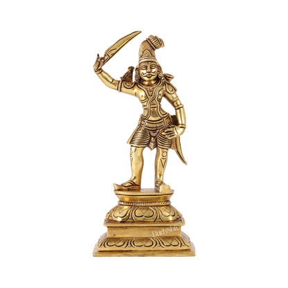 Veer bhadra Brass Superfine Statue 10"