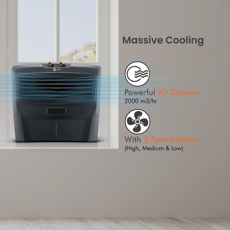 Magicool+ Window 55L Window Air Cooler with Powerful Air Delivery