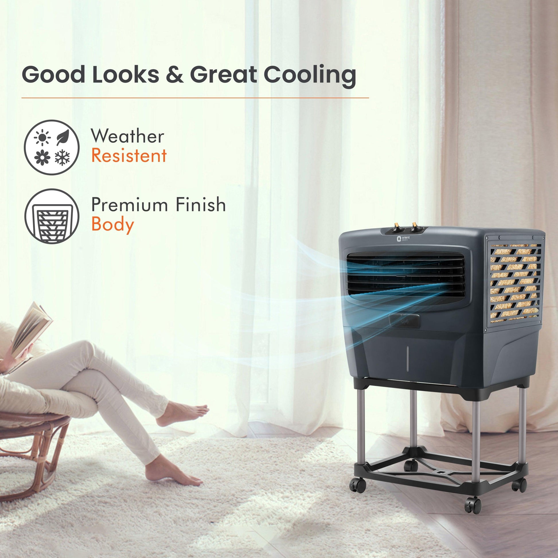 Magicool+ Window 55L Window Air Cooler with Powerful Air Delivery