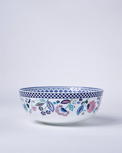 Magique by The Wishing Chair x Clay Craft – Indigo Chintz Urmi Dinner Set of 20 (Family of 6)