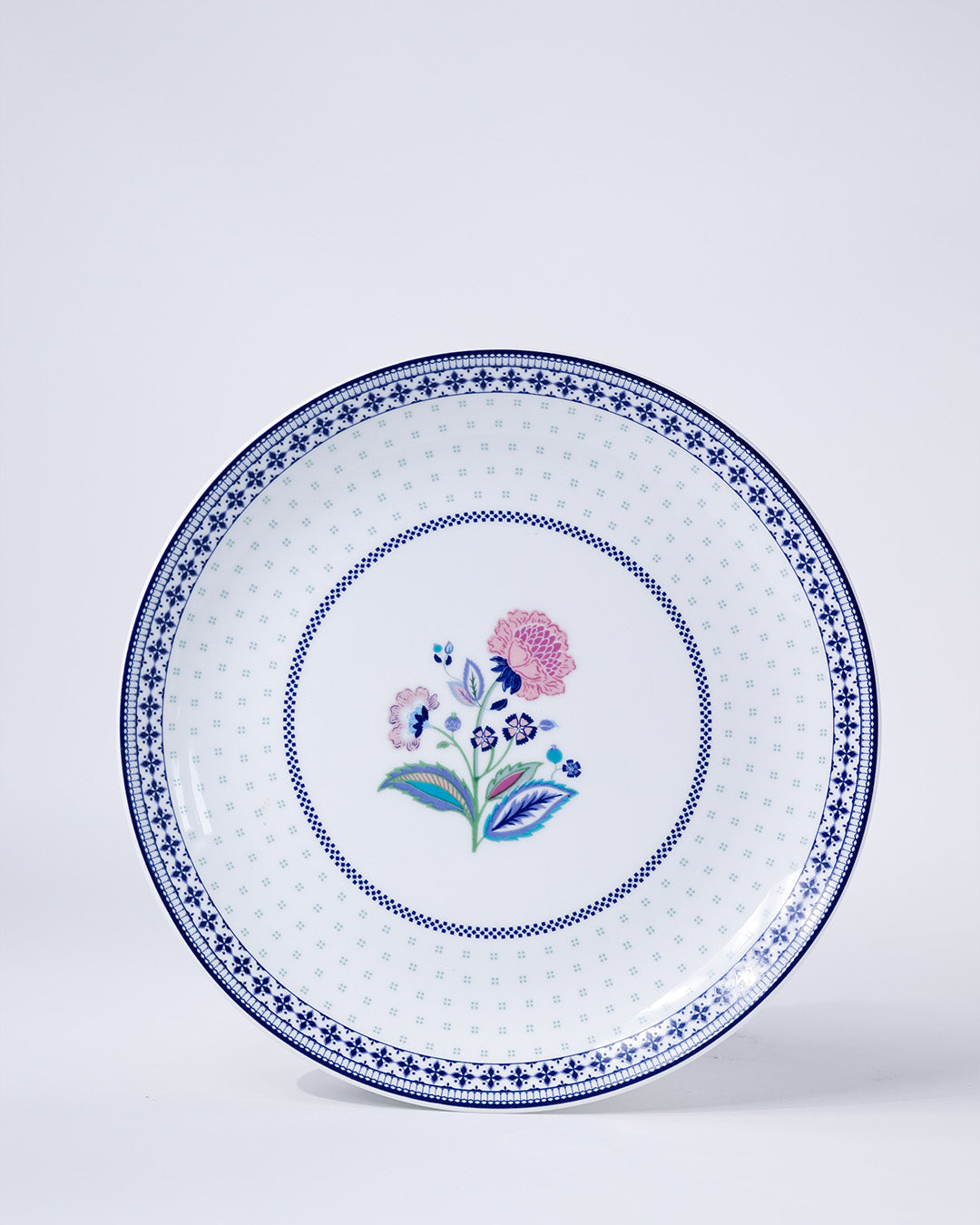 Magique by The Wishing Chair x Clay Craft – Indigo Chintz Urmi Dinner Set of 20 (Family of 6)