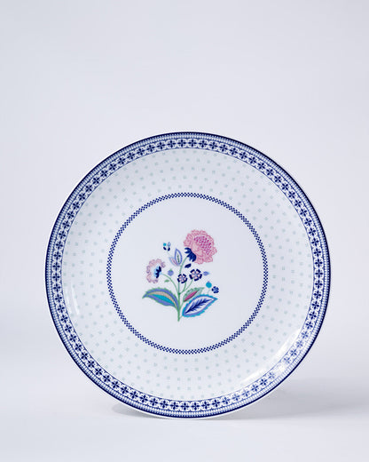 Magique by The Wishing Chair x Clay Craft – Indigo Chintz Urmi Dinner Set of 20 (Family of 6)