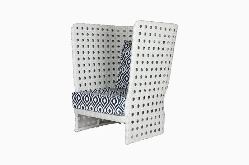 Amogh Outdoor Patio Seating Set 2 Chairs and 1 Table Set (White)
