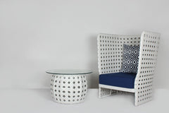 Amogh Outdoor Patio Seating Set 2 Chairs and 1 Table Set (White)