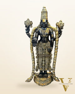 Magnificent Pure Brass Large Tirupati Balaji Statue 60"