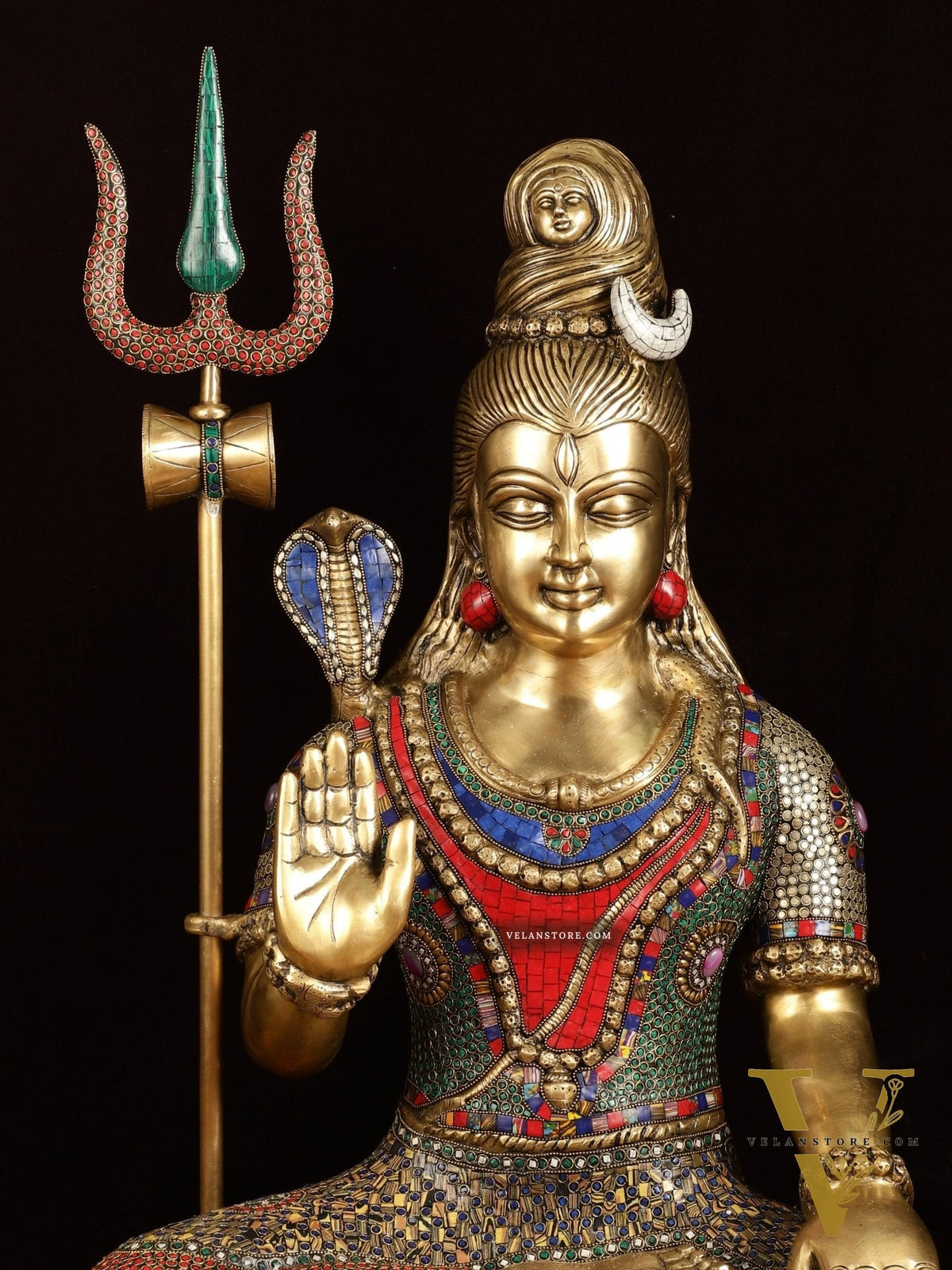 Magnificent Superfine Brass Lord Shiva Statue | 35" tall