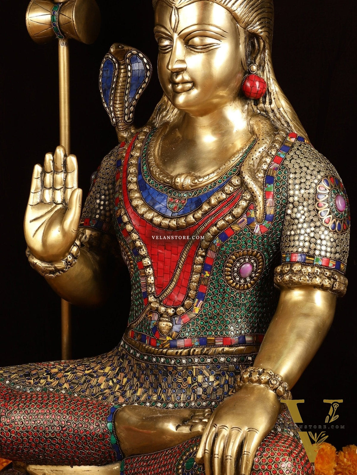 Magnificent Superfine Brass Lord Shiva Statue | 35" tall