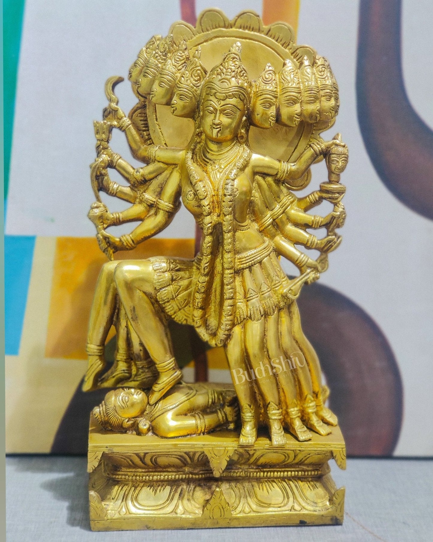 Mahakali Brass Statue 15 inch