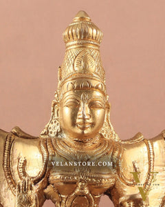 Mahisasur Mardini Durga Brass Idol 10" enhanced carvings