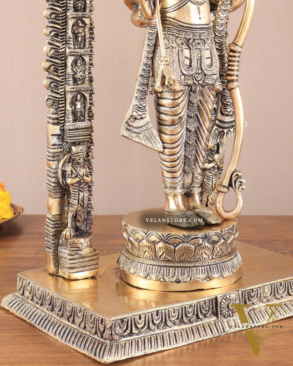 Majestic Ayodhya Ram Lalla Superfine Brass Sculpture - Matte Edition, 18.5 Inch