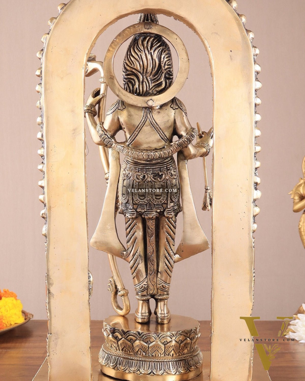 Majestic Ayodhya Ram Lalla Superfine Brass Sculpture - Matte Edition, 18.5 Inch