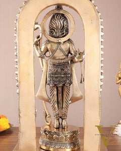 Majestic Ayodhya Ram Lalla Superfine Brass Sculpture - Matte Edition, 18.5 Inch