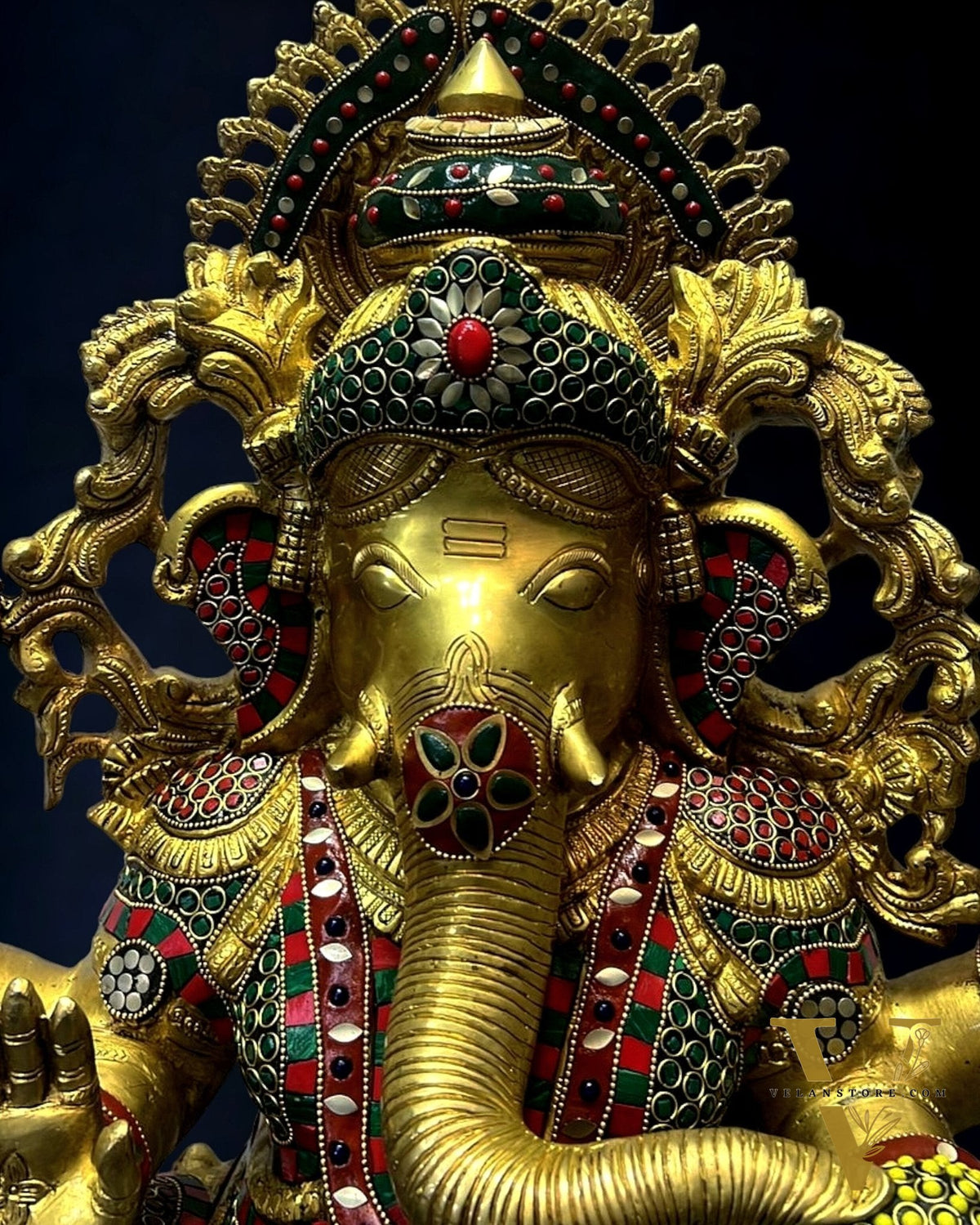 Majestic Brass Ganesha Lakshmi Large Sized idols 26"