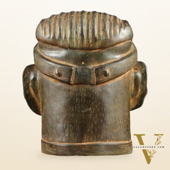 Majestic brass Lord Shiva Face Mukhalingam – Rustic Tone, 11" Height