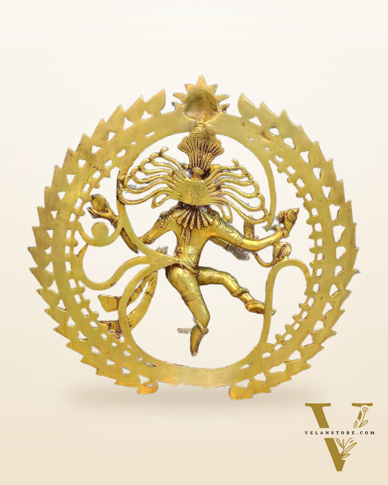 Majestic Brass Nataraja Statue with OM Symbol - 25 Inch Handcrafted Art