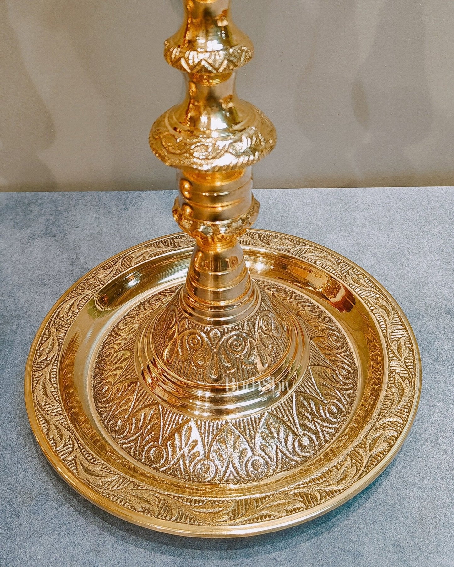 Majestic Brass Peacock Samai Lamp  Perfect for Inauguration Ceremonies | 2 Feet (26 Inch)