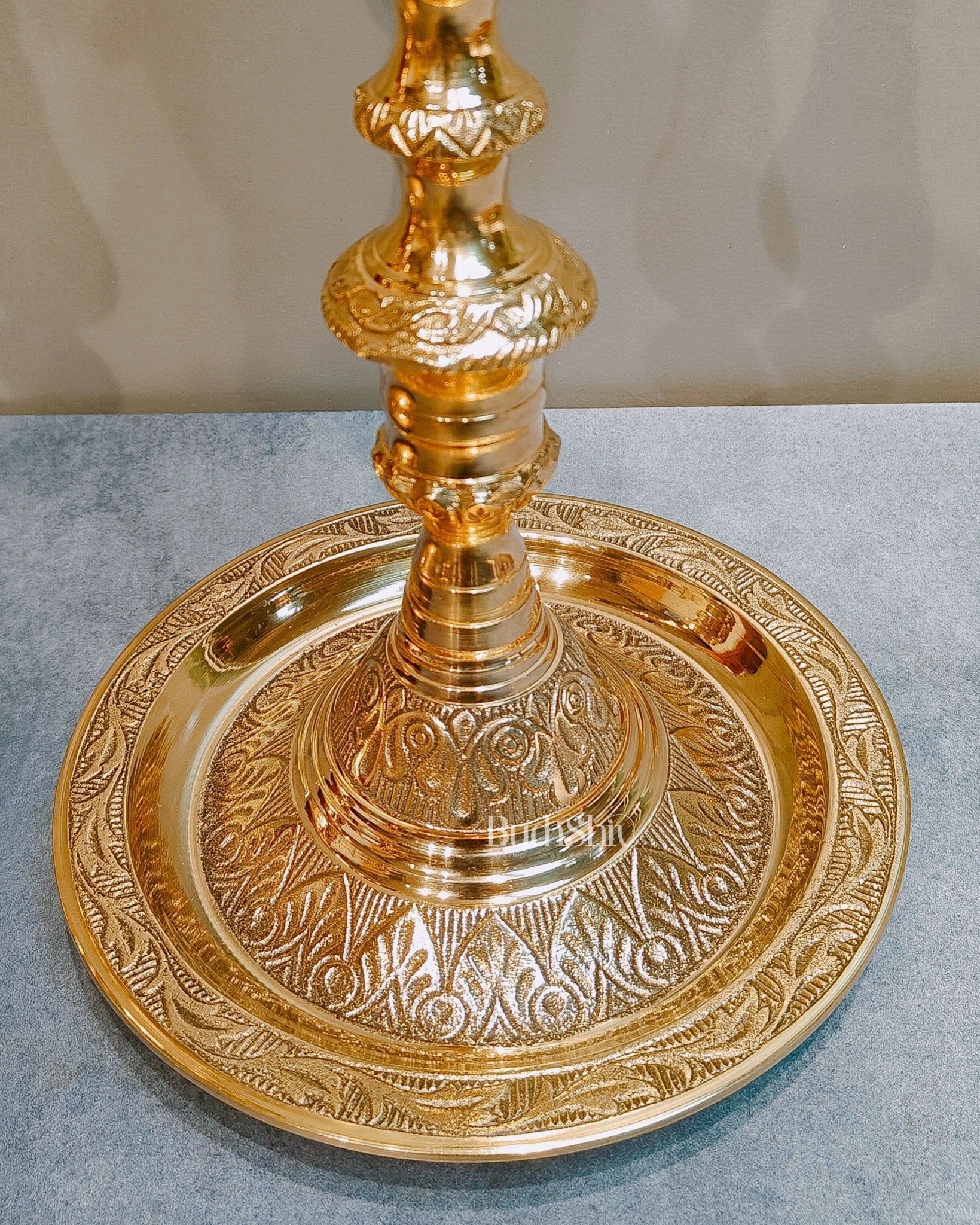 Majestic Brass Peacock Samai Lamp  Perfect for Inauguration Ceremonies | 2 Feet (26 Inch)