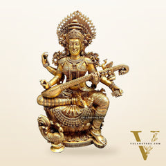 Majestic Ganesha Lakshmi Saraswati Large Sized 26"