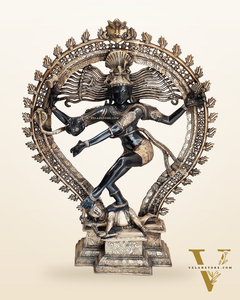Majestic Handcrafted Nataraja Statue - 35 inch/ 3 feet