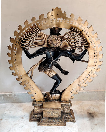 Majestic Handcrafted Nataraja Statue - 35 inch/ 3 feet