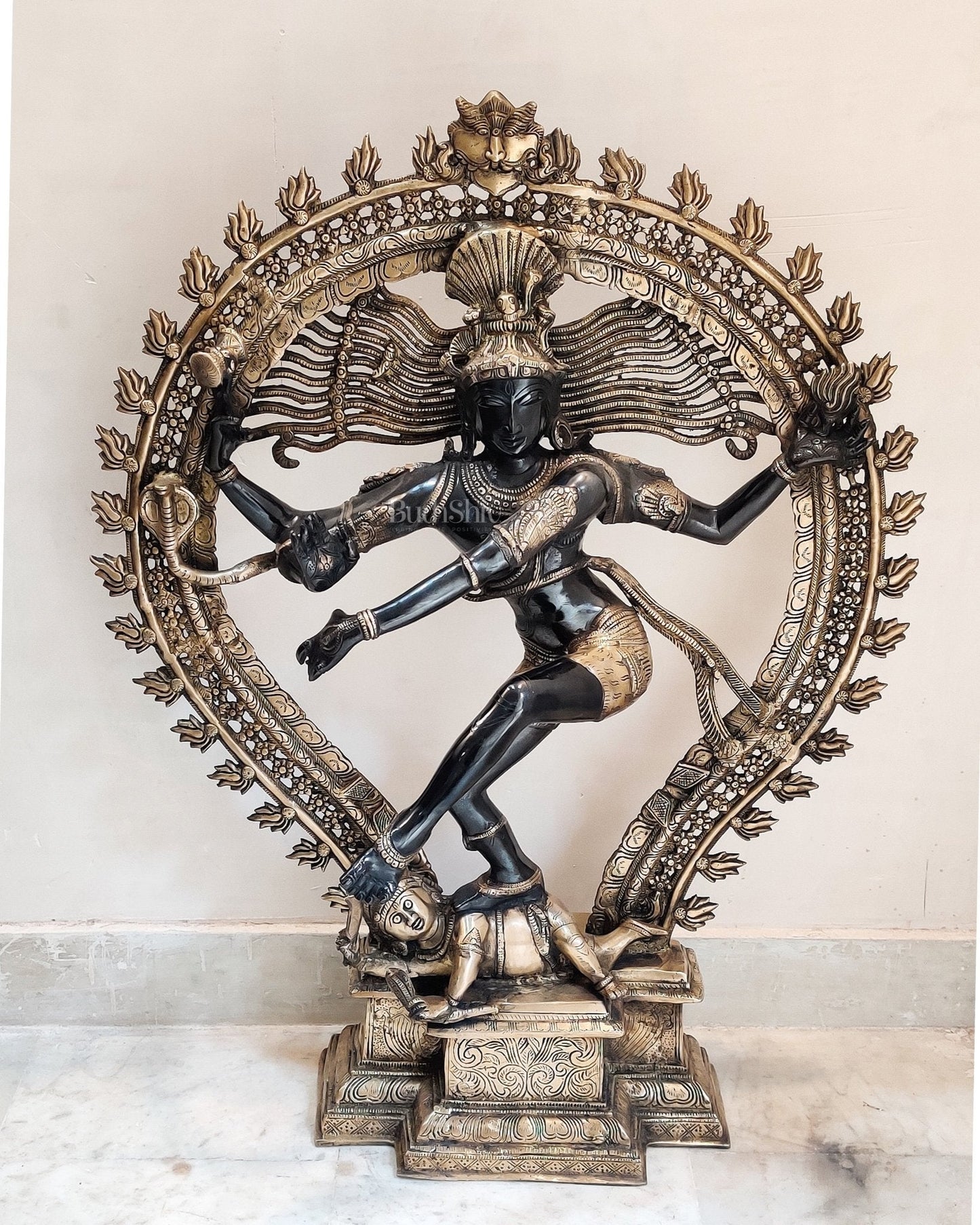 Majestic Handcrafted Nataraja Statue - 35 inch/ 3 feet