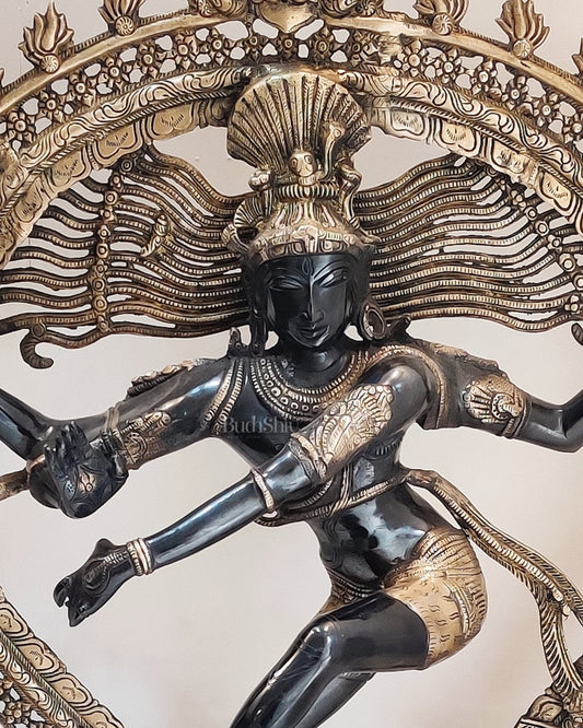 Majestic Handcrafted Nataraja Statue - 35 inch/ 3 feet
