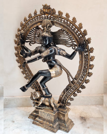 Majestic Handcrafted Nataraja Statue - 35 inch/ 3 feet