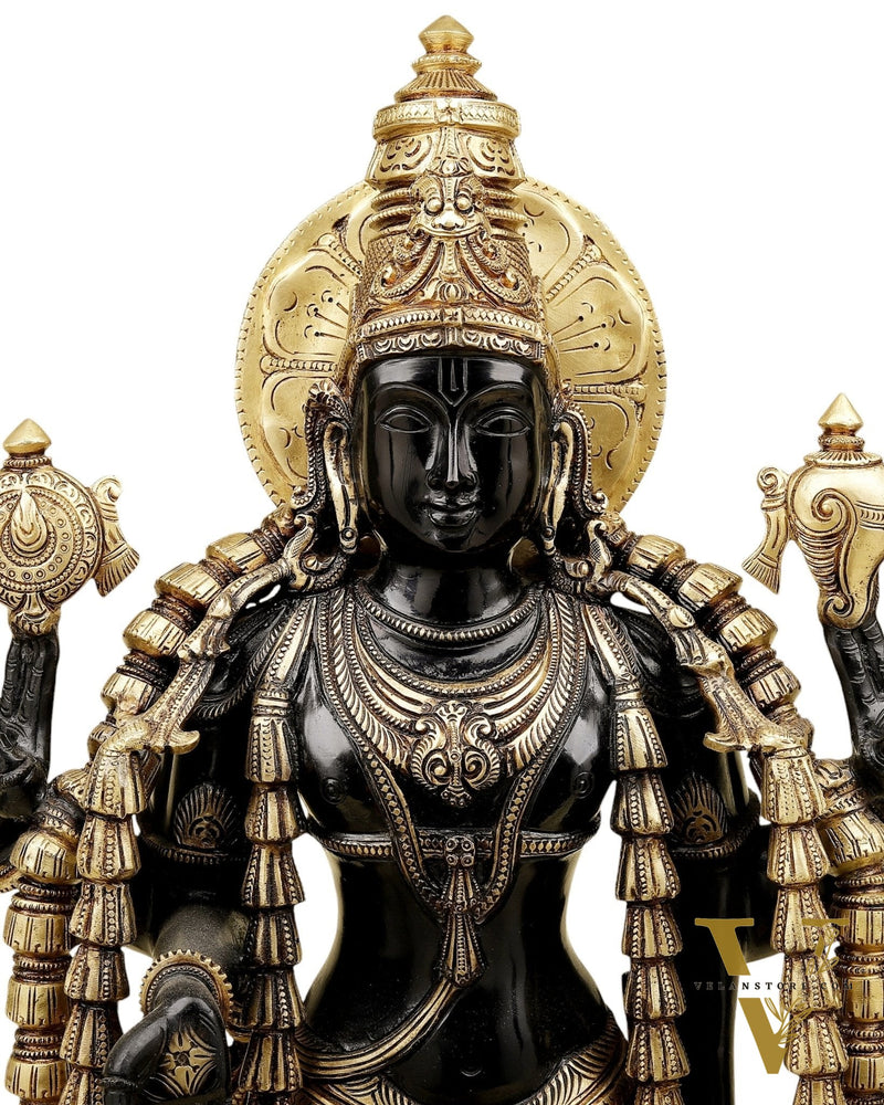 Majestic Lord Vishnu Dashavatar Bronze Statue | 30 Inch (76.2 cm)