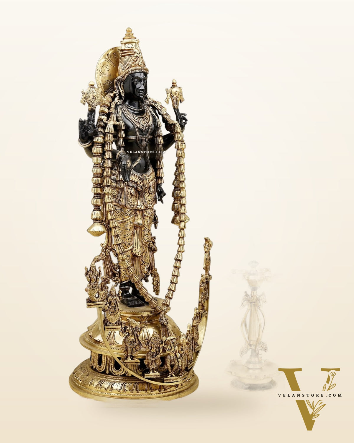 Majestic Lord Vishnu Dashavatar Bronze Statue | 30 Inch (76.2 cm)